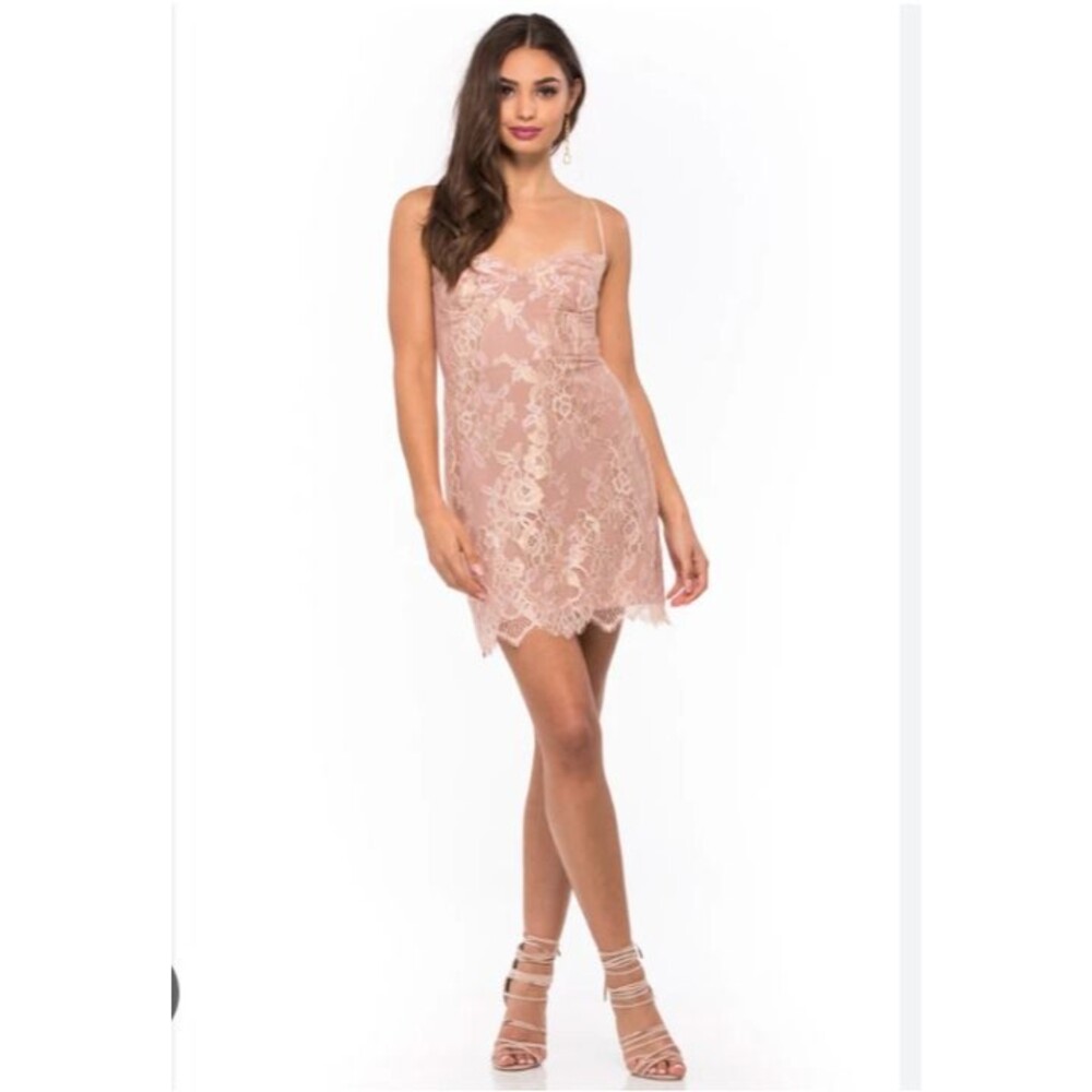 NWT Bumble Bustier Dress in Rose Gold Sz Small